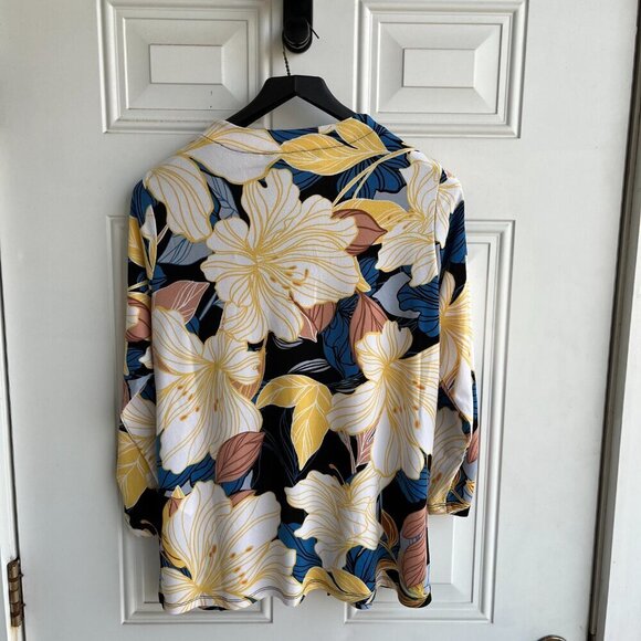 IMAN Global Chic Drapey Knit Topper NWT  Size L Chic and Easy to Wear - Picture 3 of 8